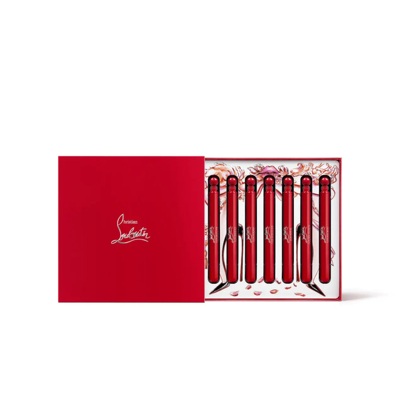 Christian Louboutin 7 * 4 Ml Eau De Parfum Mini Set: Loubifunk + Loubidoo + Loubikiss + Loubirouge + Loubiraj + Loubicrown + Loubicroc Louboutin