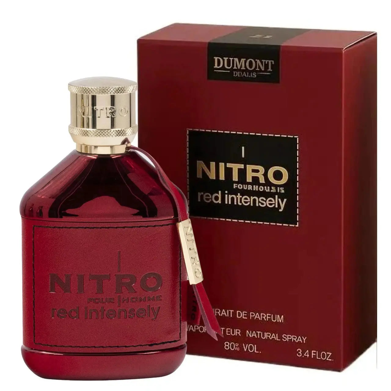 Nitro Red Intensely Dumont Paris Pour Homme 3.4 Extrait De Parfum Spray Dumont Paris