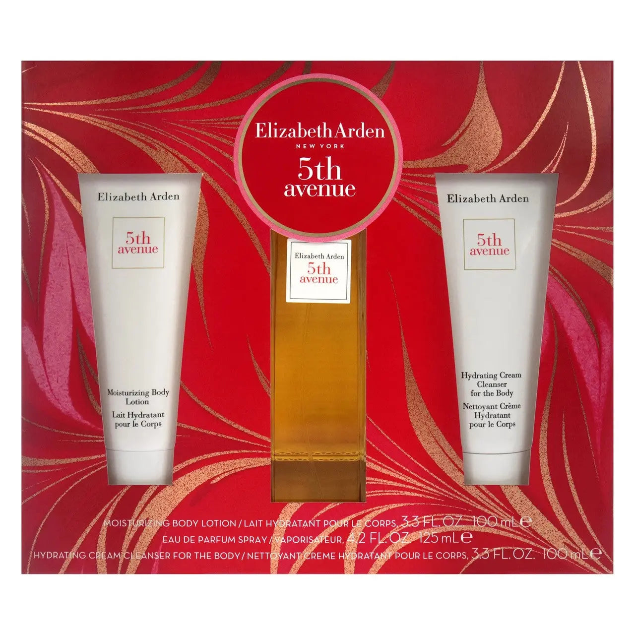 Fifth Avenue 3 Pcs Set For Women: 4.2 Eau De Parfum Spray + 3.3 Body Lotion + 3.3 Cleanser Elizabeth Arden