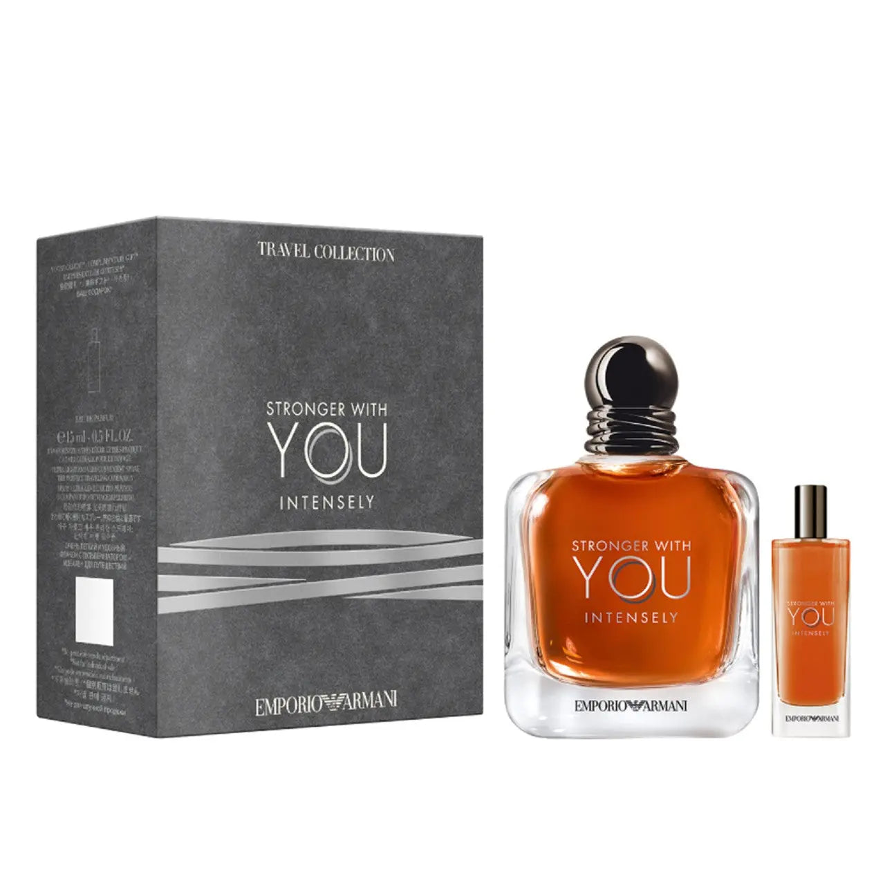 Armani Stronger With You Intensely 2 Pcs Set For Men: 3.4 Eau De Parfum Spray + 0.5 Eau De Parfum Spray Giorgio Armani