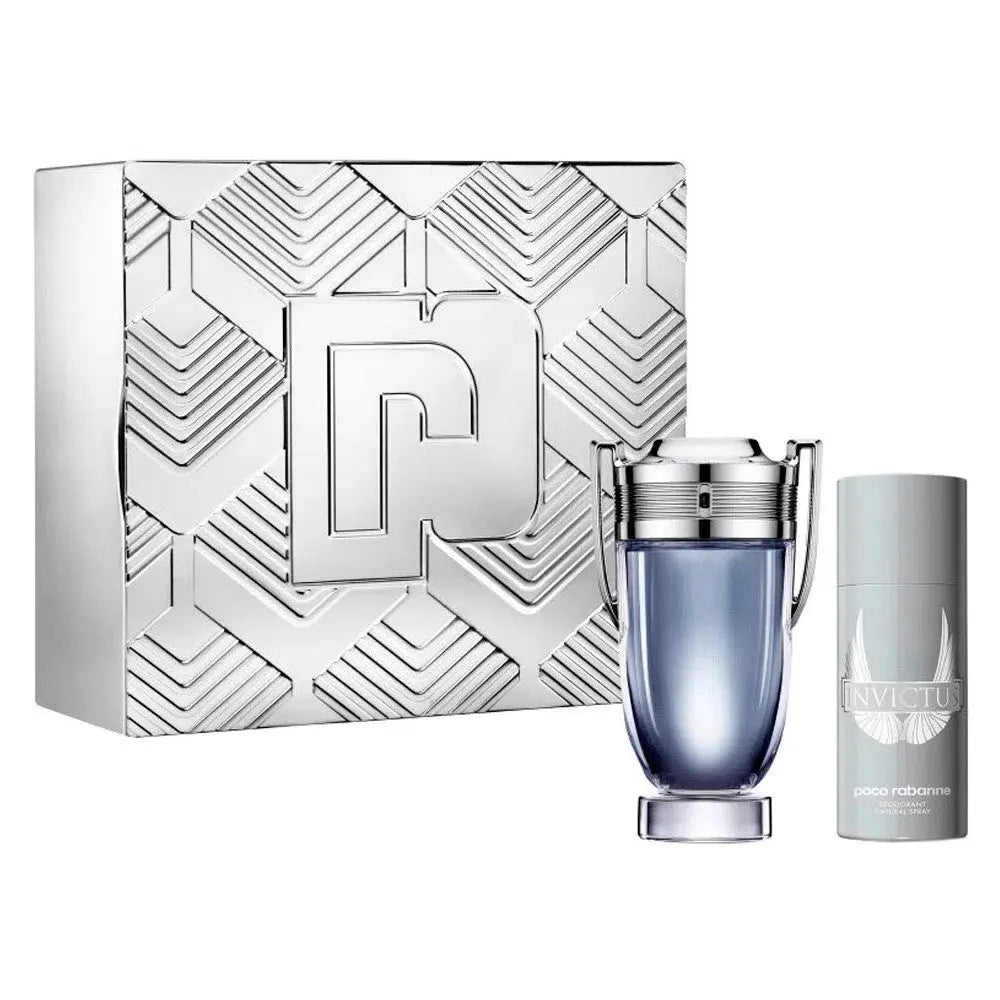 Paco Rabanne Invictus 2 Pcs Set For Men: 6.8 Eau De Toilette Spray + 5.1 Deodorant Spray Paco Rabanne