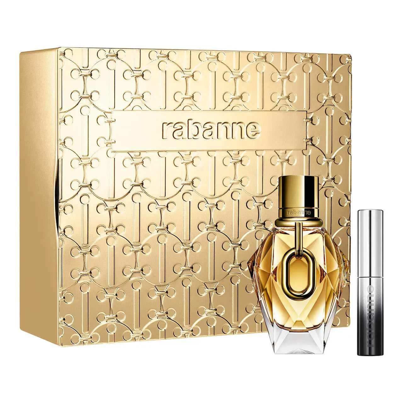 Paco Rabanne Million Gold 2 Pcs Set For Women: 1.7 Eau De Parfum Spray + Eyephoria 0.15 Mascara Paco Rabanne