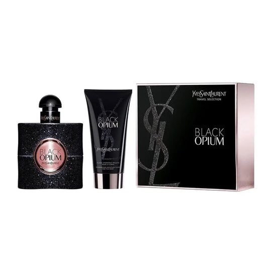 Ysl Black Opium 2 Pcs Set: 1.6 Eau De Parfum Spray + 1.6 Shimmering Body Lotion Yves Saint Laurent