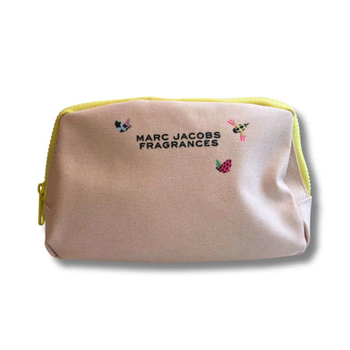 Marc Jacobs Fragrances Pink Cosmetics Pouch with Yellow Zip Marc Jacobs