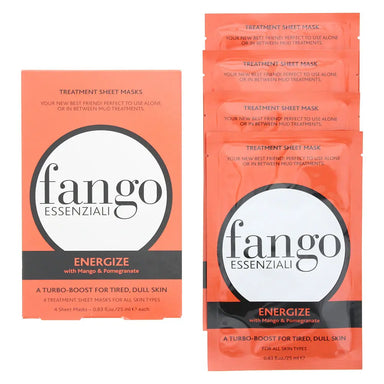 Borghese Fango Essenziali Energise Treatment Sheet Mask 4 x 25ml Borghese