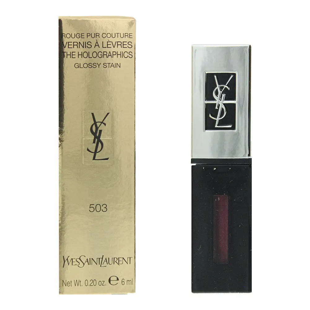 Yves Saint Laurent The Holographics #503 Neon Plum Liquid Lipstick Glossy Stain 6ml Yves Saint Laurent