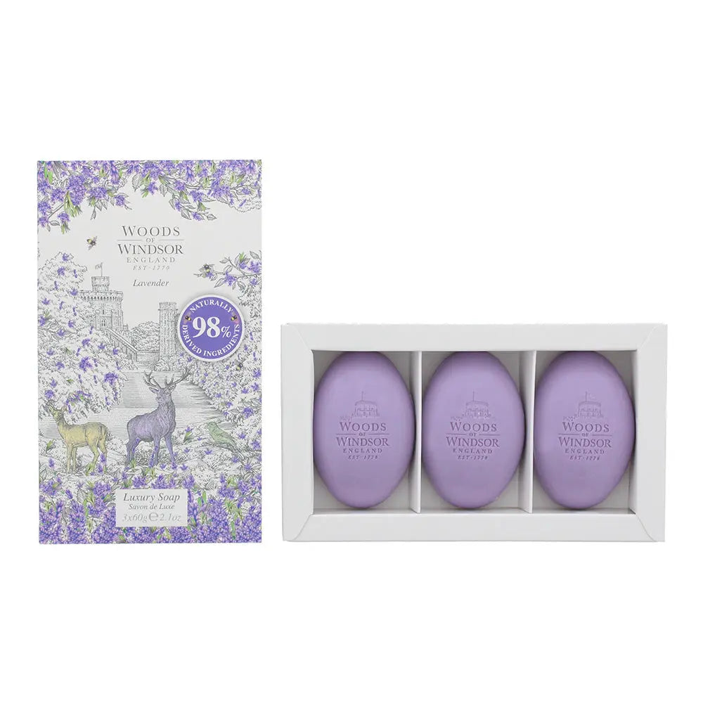 Woods Of Windsor Lavender Soap 3 X 60g Woods Of Windsor