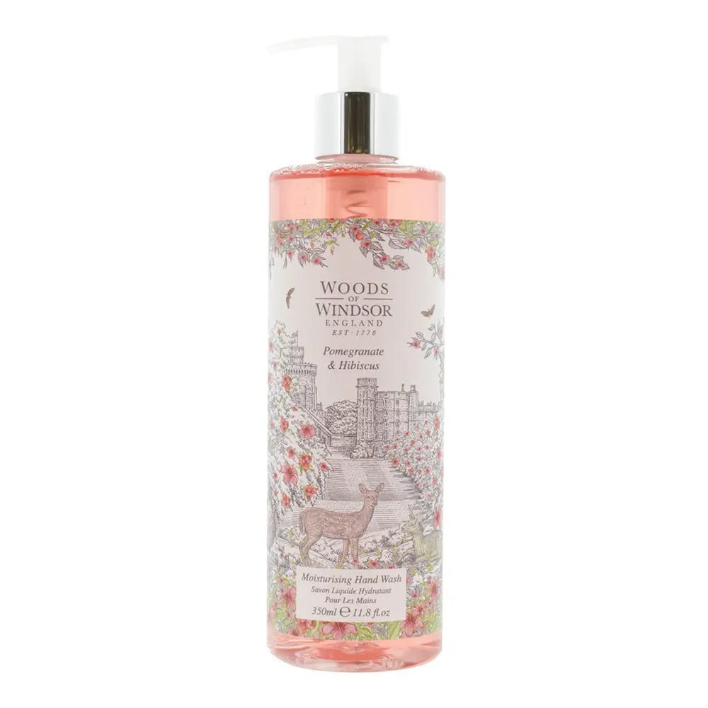 Woods Of Windsor Pomegranate  Hibiscus Hand Wash 350ml Woods Of Windsor