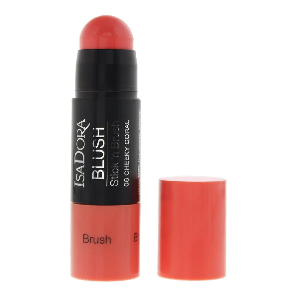 Isadora Blush Stick 'N Brush 06 Cheeky Coral Blush 7.2g Isadora