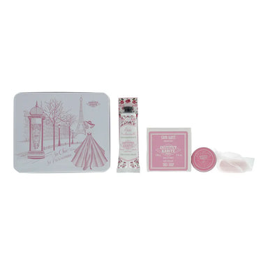 Institut Karite Paris Rose Mademoiselle 4 Piece Gift Set: Hand Cream 30ml - Soap 100g - Body Butter 10ml - Soap 1Pc Institut Karite Paris