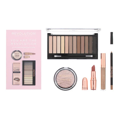 Revolution You Are The Revolution 5 Piece Gift Set: Strobe Moon Glow Lights Highlighter 7.5g - Lip Liner 1g - Metallic Liquid Lipstick 5.5ml - Chauffe Revolution