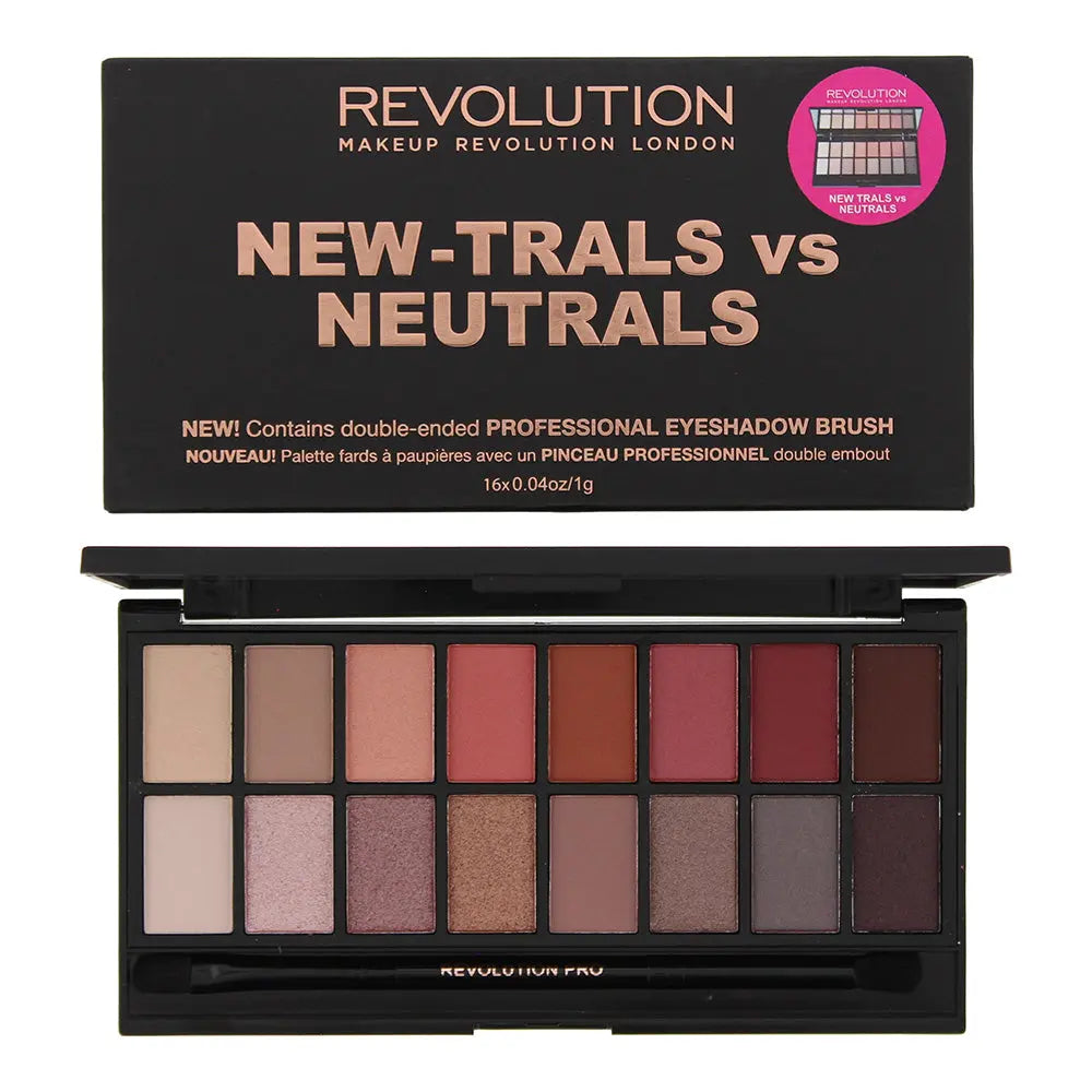 Revolution New-Trals Vs Neutrals Eye Shadow Palette 16 x 1g Revolution