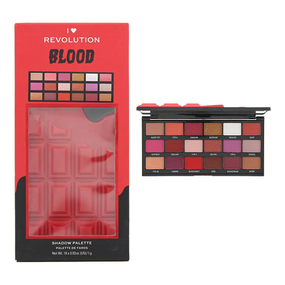 Revolution I Heart Revolution Blood Eye Shadow Palette 18 x 1g Revolution