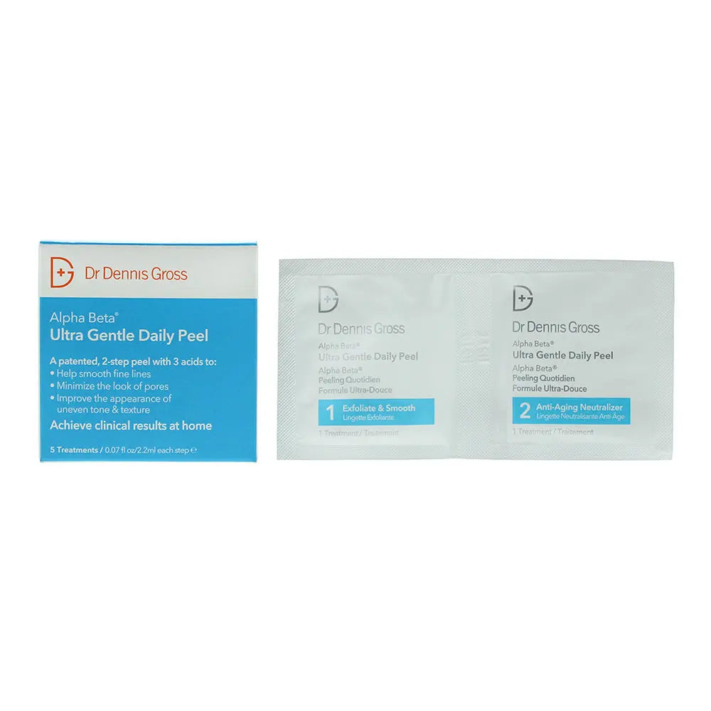 Dr Dennis Gross Alpha Beta Ultra Gentle 2-Step Daily Peel - 5 Treatments/2.2ml Each Step Dr Dennis Gross