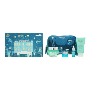 Biotherm Aquasource 4 Piece Gift Set: Hyalu Plump Gel 50ml - Plankton Elixir Serum 7ml - Plankton Eye Cream 5ml -  Purifying Foaming Cleanser 50ml Biotherm