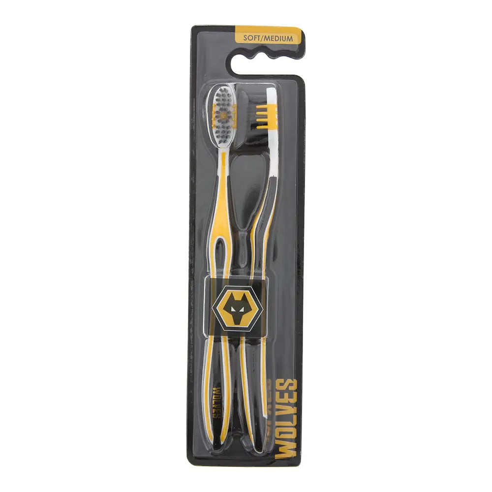 EPL Wolves Soft/Medium Toothbrush 2pcs Epl