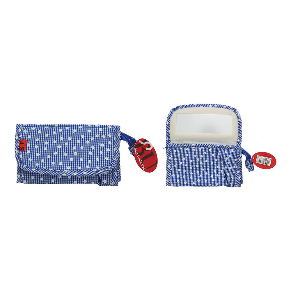 Bags Unlimited Bath Pretty Small Daisy Mirror Cosmetic Blue Bag Bags Unlimited