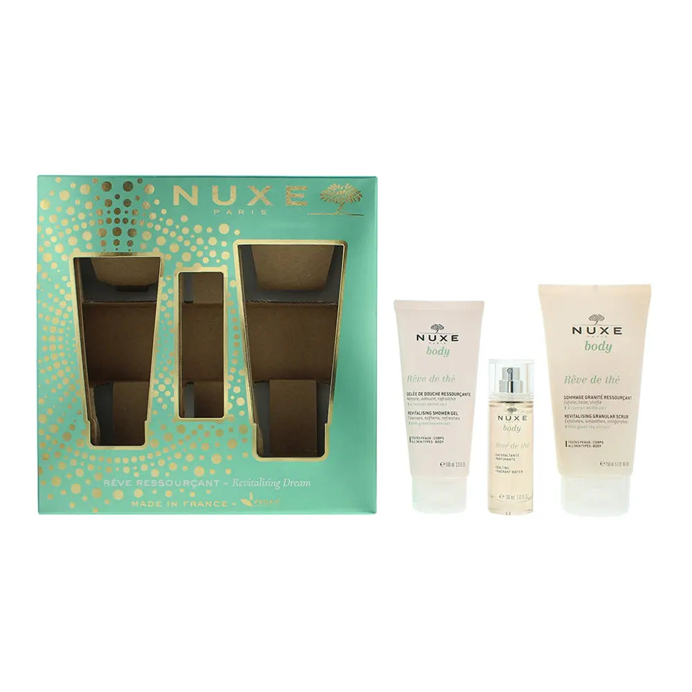 Nuxe Body Rêve De Thé - Revitalising Dream 3 Piece Gift Set: Body Scrub 150ml - Shower Gel 100ml - Scented Water 30ml Nuxe