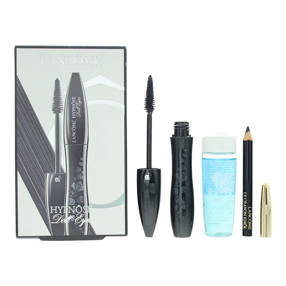 Lancôme Hypnôse Doll Eyes 3 Piece Gift Set: Mascara Black 6.5ml - Mini Khol Eye Pencil 0.7g - Bi-Facil Make-Up Remover 30ml Lancôme