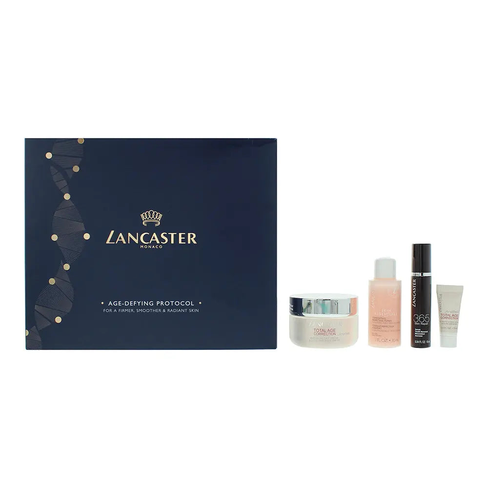 Lancaster Total Age Correction _Amplified 4 Piece Gift Set: Toner 30ml - Anti-Wrinkle Serum 10ml - Cream Spf15 50ml - Brightening Serum 3ml Lancaster