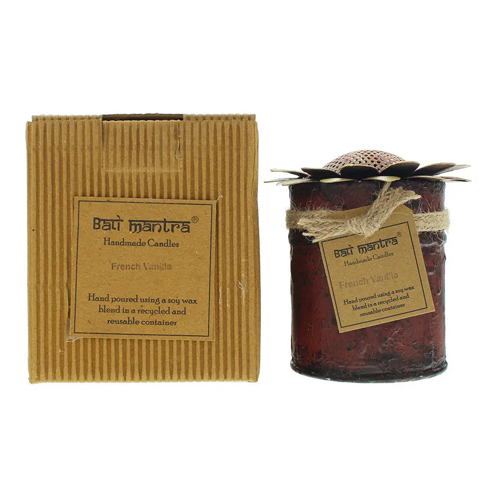 Bali Mantra Sunflower Tin Orange French Vanilla Candle 370g Bali Mantra