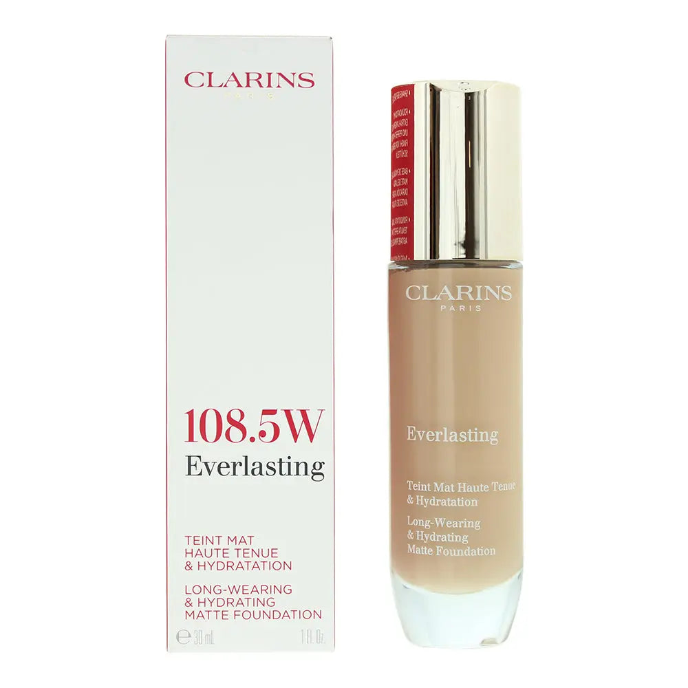 Clarins Everlasting Long-Wearing  Hydrating 108.5W Cashew Matte Foundation 30ml Clarins