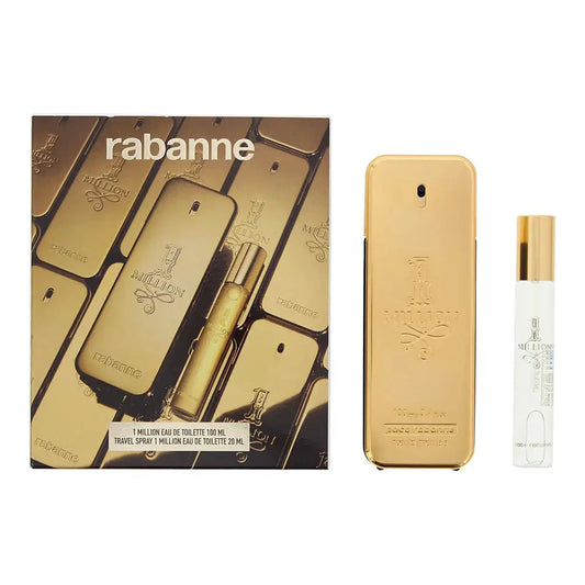 Paco Rabanne One Million 2 Pcs Set For Men: 3.4 Eau De Toilette Spray + 0.68 Eau De Toilette Spray Paco Rabanne