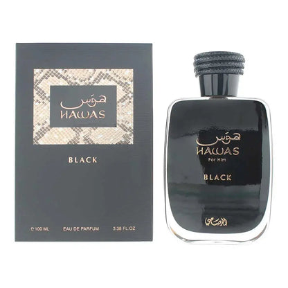 Rasasi Hawas Black 3.38 Eau De Parfum Spray For Men Rasasi