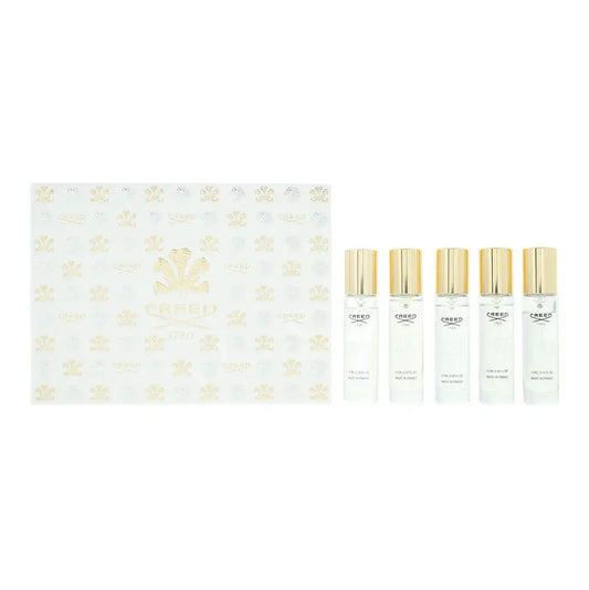 Creed 5 * 0.33 Eau De Parfum Spray Set For Men: Aventus + Aventus Cologne + Green Irish Tweed + Silver Mountain Water + Millesime Imperial Creed