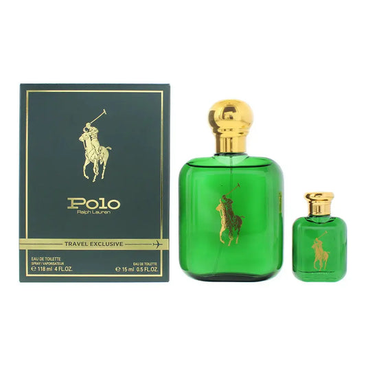 Polo Green 2 Pcs Set For Men: 4 Oz Eau De Toilette Spray + 0.5 Oz Eau De Toilette Ralph Lauren
