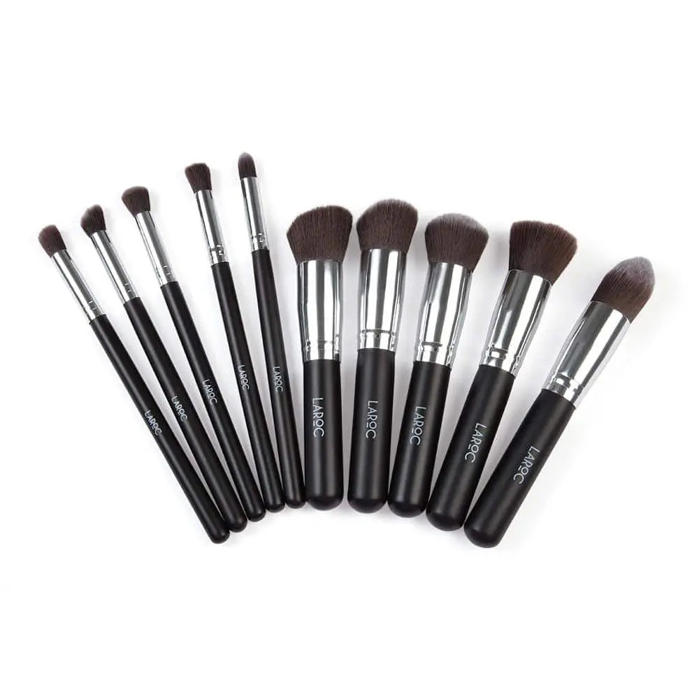 LaRoc 10 Piece Kabuki Brush Set