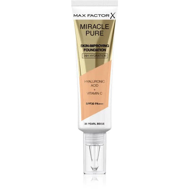 Max Factor Miracle Pure Skin Improving 24H Hydration 35 Pearl Beige Foundation 30ml Max Factor