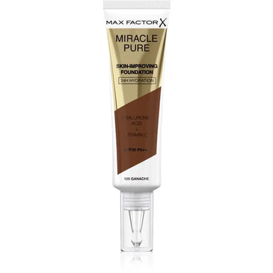 Max Factor Miracle Pure Skin Improving 24H Hydration 105 Ganache Foundation 30ml Max Factor