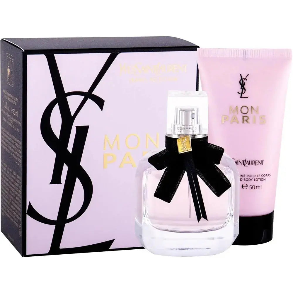 Ysl Mon Paris 2 Pcs Set: 1.6 Eau De Parfum Spray + 1.6 Body Lotion