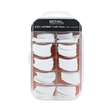 Royal Cosmetics 100 White Nail Tips Salon Standard Royal Cosmetics