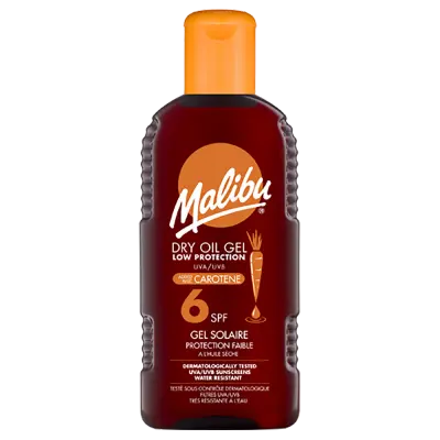 Malibu SPF 6 Dry Oil Gel Low Protection Water Resistant 200ml - The Beauty Store