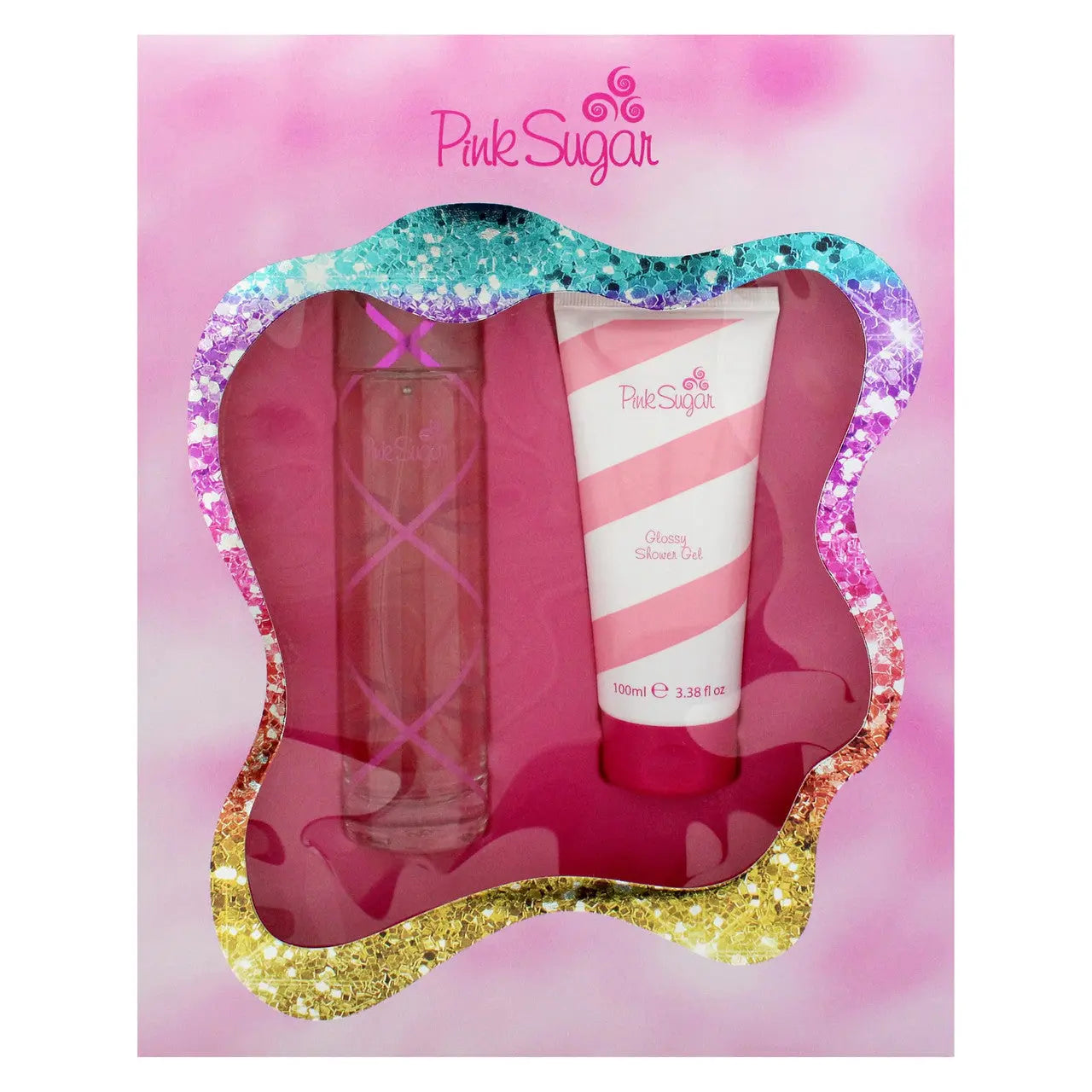 Pink Sugar 2 Pcs Set For Women: 3.4 Eau De Toilette Spray + 3.4 Shower Gel Aquolina