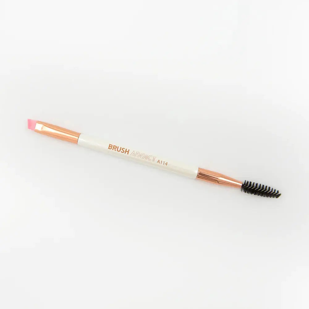 Brush Addict Eyebrow Duo Brush - A114 - The Beauty Store