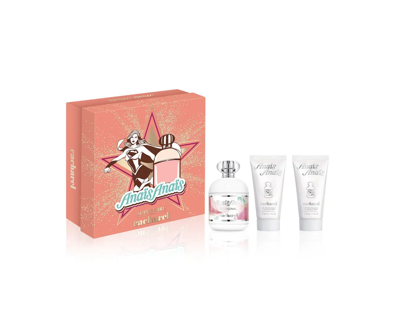 Anais Anais 3 Pcs Set: 1 Oz Eau De Parfum Spray + 2 * 1.7 Body Lotion Cacharel