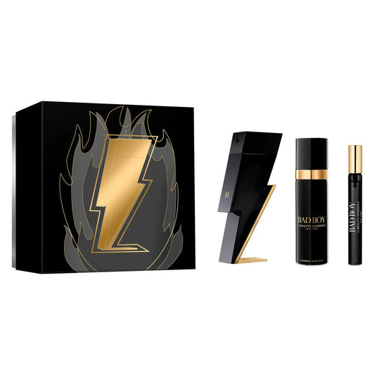 Carolina Herrera Bad Boy 3 Pcs Set: 3.4 Eau De Toilette Spray + 0.34 Eau De Toilette Spray + 3.4 Deodorant Spray Carolina Herrera