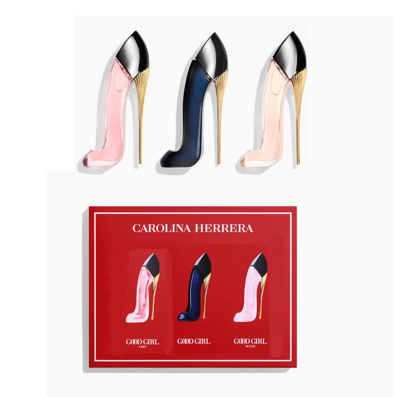 Carolina Herrera 3 * 7 Ml Eau De Parfum Mini Set: Good Girl + Good Girl Blush + Very Good Girl Carolina Herrera
