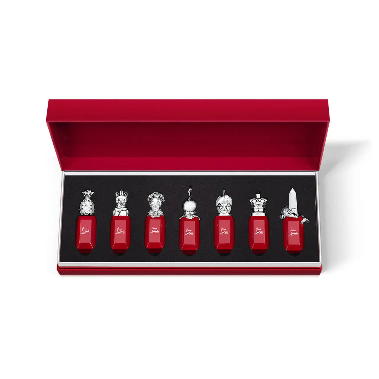 Christian Louboutin 7 * 9 Ml Eau De Parfum Mini Set: Loubifunk + Loubidoo + Loubikiss + Loubirouge + Loubiraj + Loubicrown + Loubicroc Louboutin