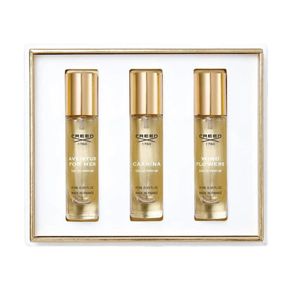 Creed 3 * 0.33 Eau De Parfum Spray Set For Women: Aventus For Her + Carmina + Wind Flowers Creed