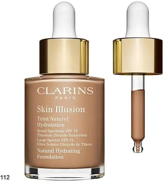 Clarins Skin Illusion Velvet Hydrating Mattifying Foundation 30ml 112C Amber - The Beauty Store