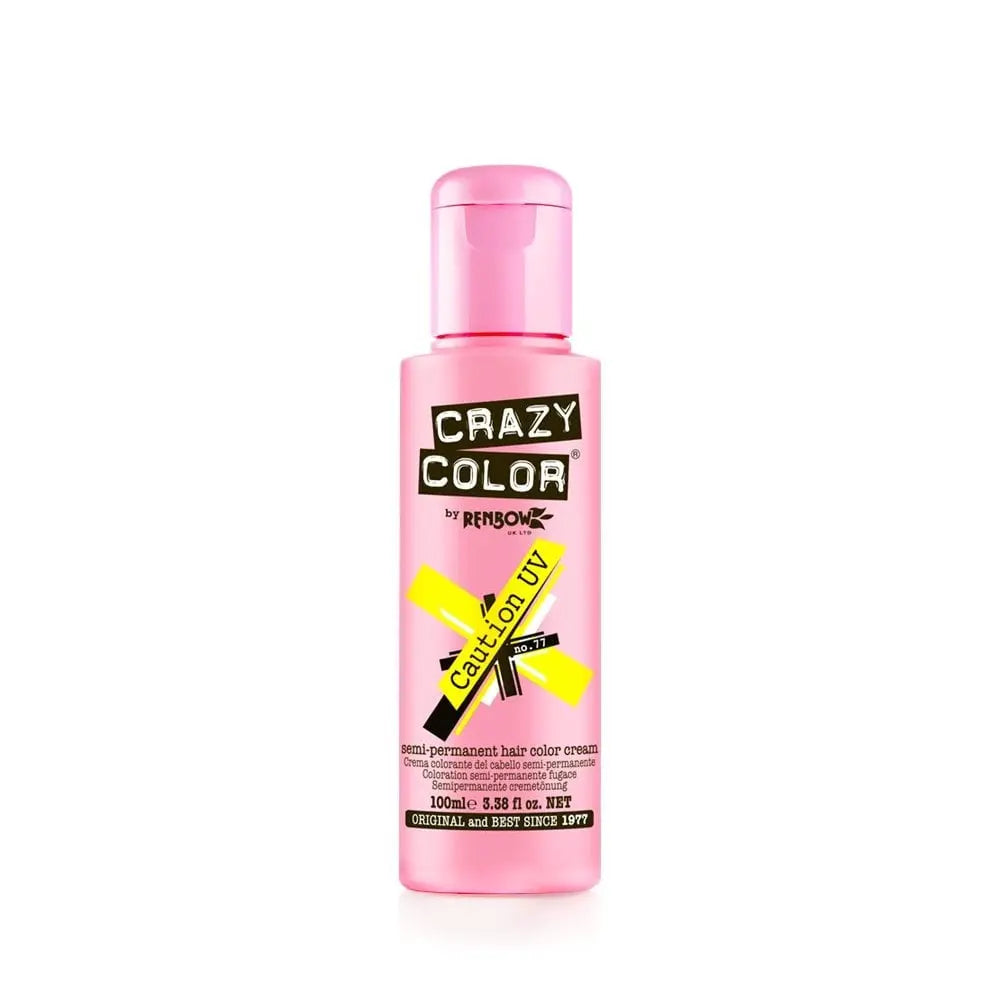 Crazy Color Semi Permanent Hair Dye - Caution UV - The Beauty Store