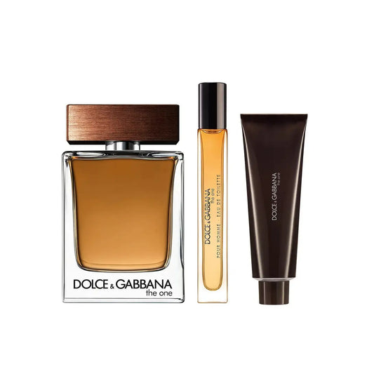Dolce & Gabbana The One 3 Pcs Set For Men: 3.3 Eau De Toilette Spray + 0.33 Eau De Toilette Spray + 1.69 Shower Gel Dolce and Gabbana