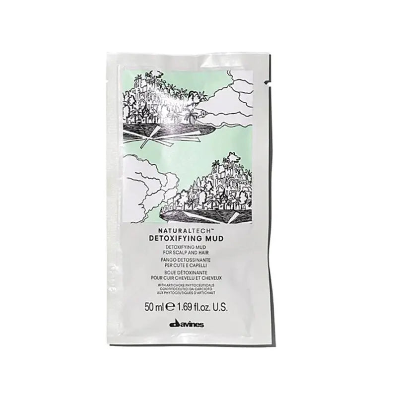 Davines NaturalTech Detoxifying Mud for Scalp & Hair 50ml Sachet - The Beauty Store