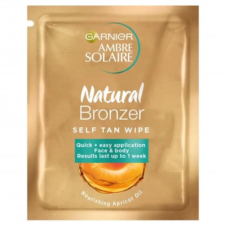 Garnier Ambre Solaire Natural Bronzer Self Tan Wipes 6ml Ambre Solaire