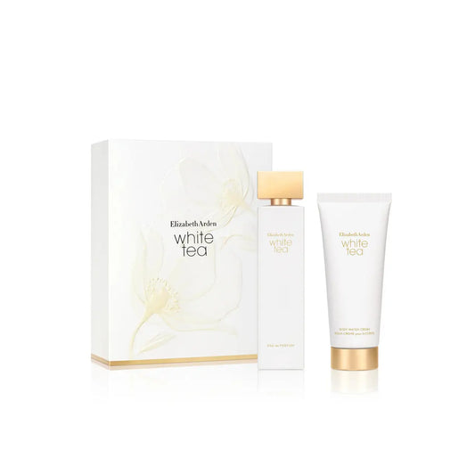 White Tea 2 Pcs Set: 3.3 Eau De Parfum + 3.3 Body Water Cream. Elizabeth Arden