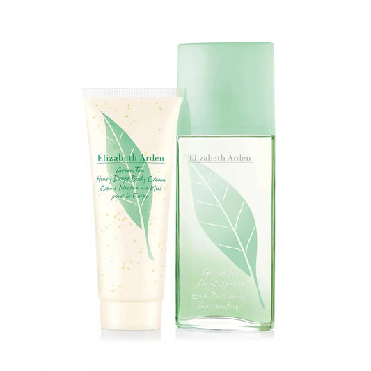Green Tea 2 Pcs Set For Women: 3.3 Eau Parfumee Spray + 3.3 Body Cream Elizabeth Arden